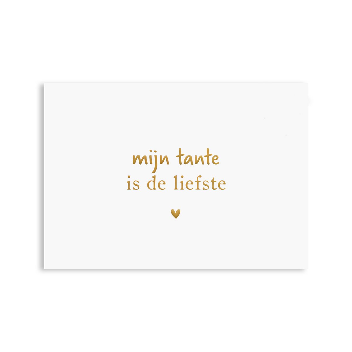 Card Aunt Liefste | Gold foil
