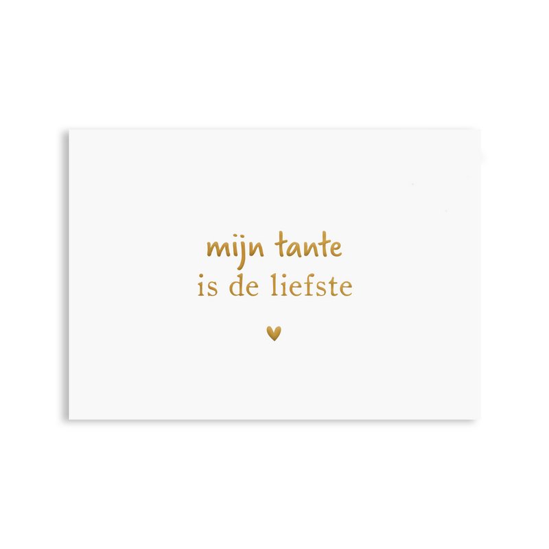 Card Aunt Liefste | Gold foil