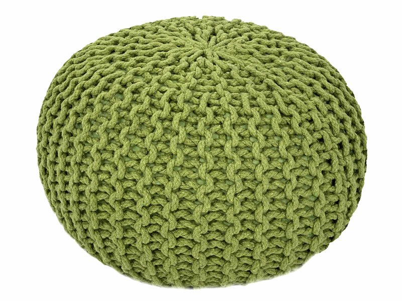 Knitted stool pouf Ø 45 H 30 cm cm seat pouf knitted floor cushion
