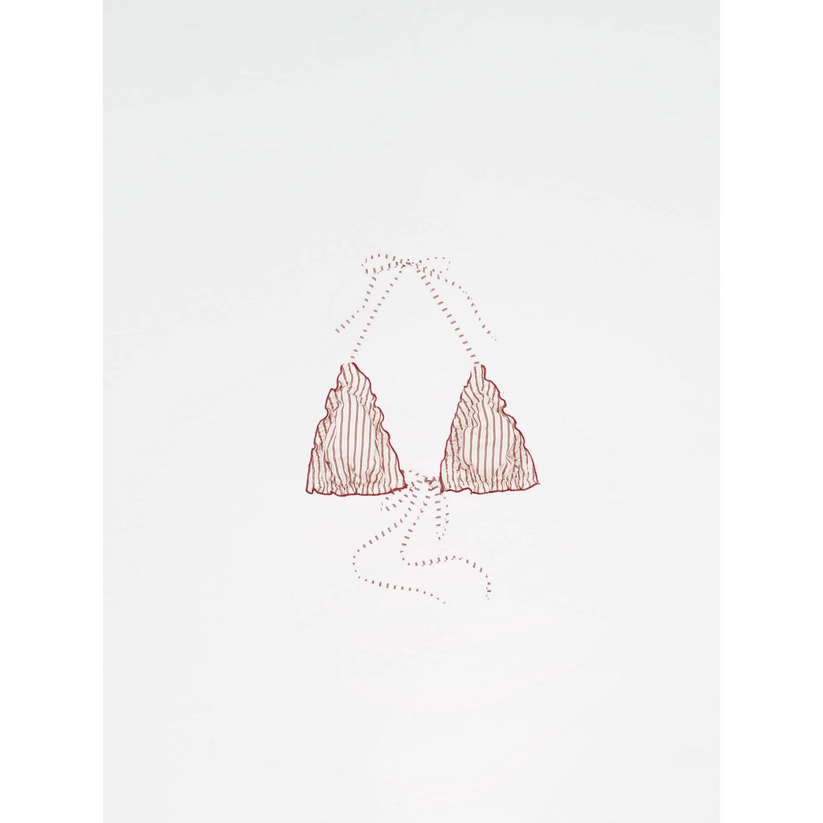 Haut de bikini froncé rayé Alchemist