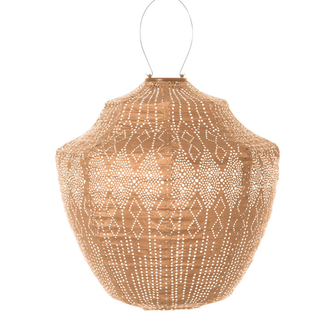 Lumz Solar Lampion Funale Crown - 40 cm - Abrikoos