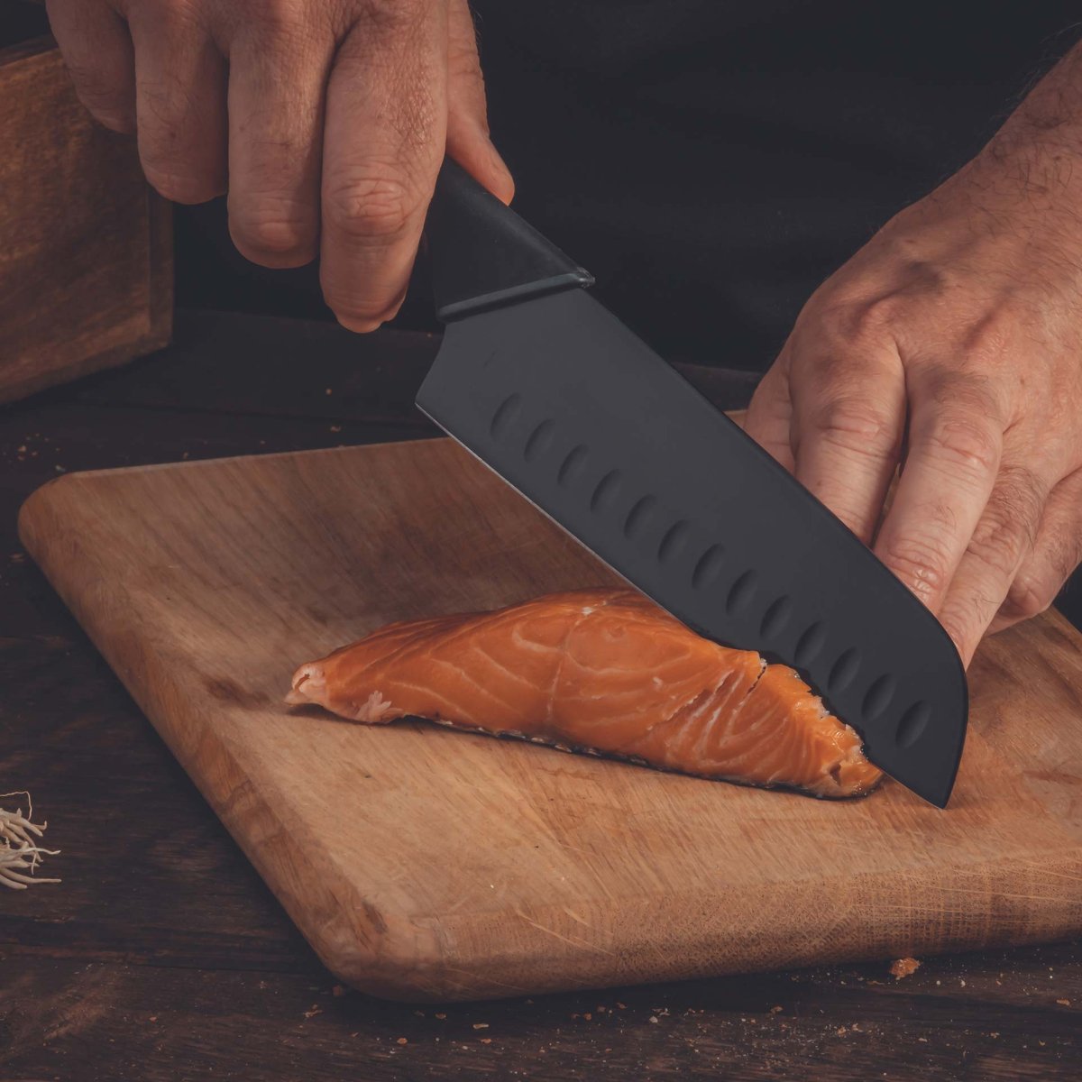 Cuchillo de cocina Santoku hoja 16 cm Nirosta Black Edition