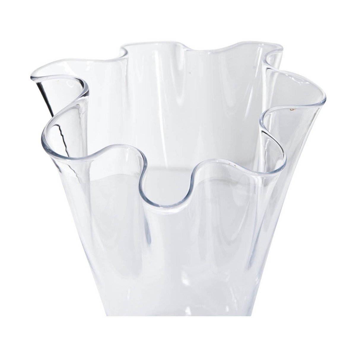 Vase glass wavy clear glass vase table vase translucent