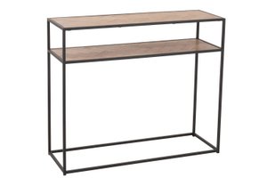 J-Line Console Zigzag Wood/Metal Naturel/Black