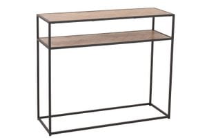 J-Line Console Zigzag Wood/Metal Naturel/Black