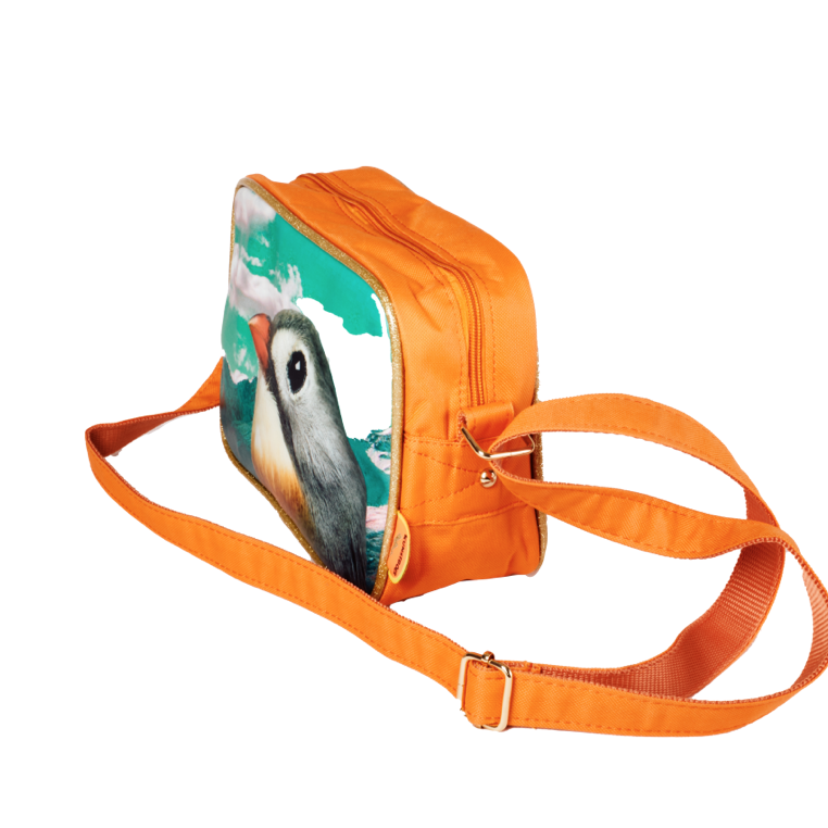 Lille skulder taske fugl orange