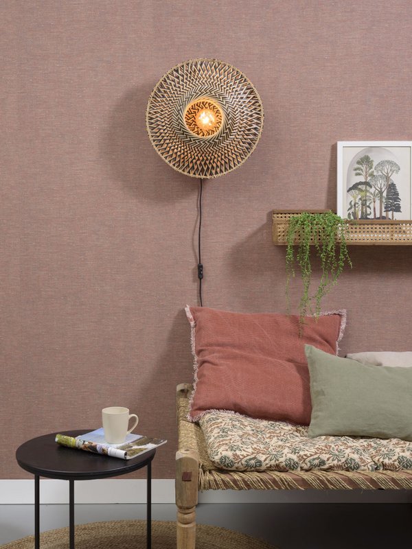 Wandlamp Bali 44cm zw./nat., S