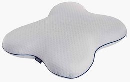 Soft, plush cushion with a butterfly-shaped design in a light gray color. Made of thermoelastic material for comfort and support.