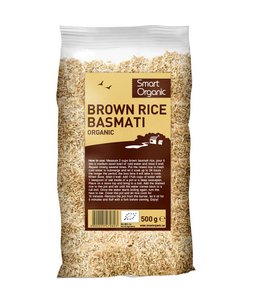 Rice, basmati, brown, organic, Smart Organic, 500 g