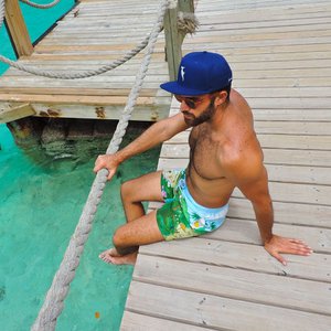 Herren-Badehose mit Strand-Print | Sanwin Strandbekleidung