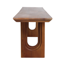 Bullnose Esszimmersofa aus abgeschrägtem Mangoholz