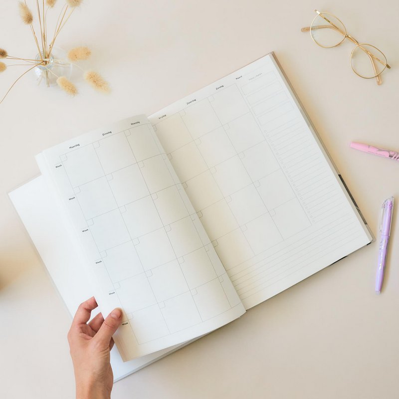 Prikkelarme jaarplanner Symmetrie - ongedateerd