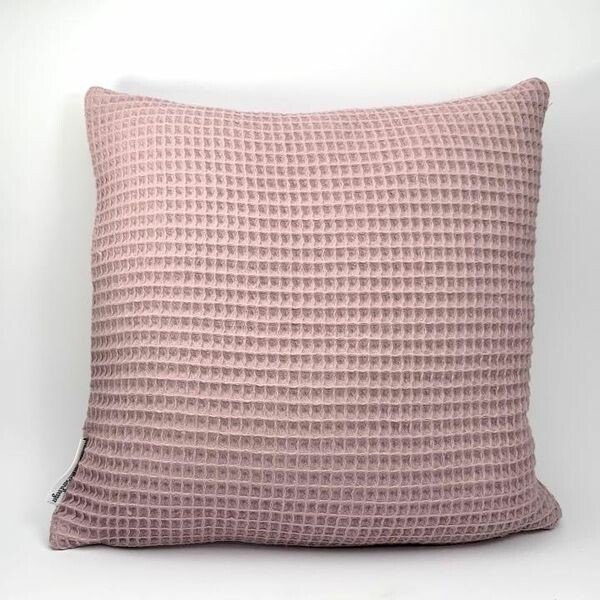 Stone pine cushion / decorative cushion waffle pique