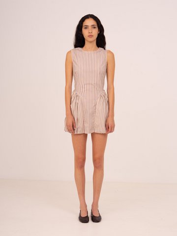 Snoep gestreepte mini-jurk