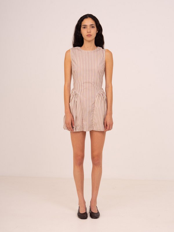 Snoep gestreepte mini-jurk