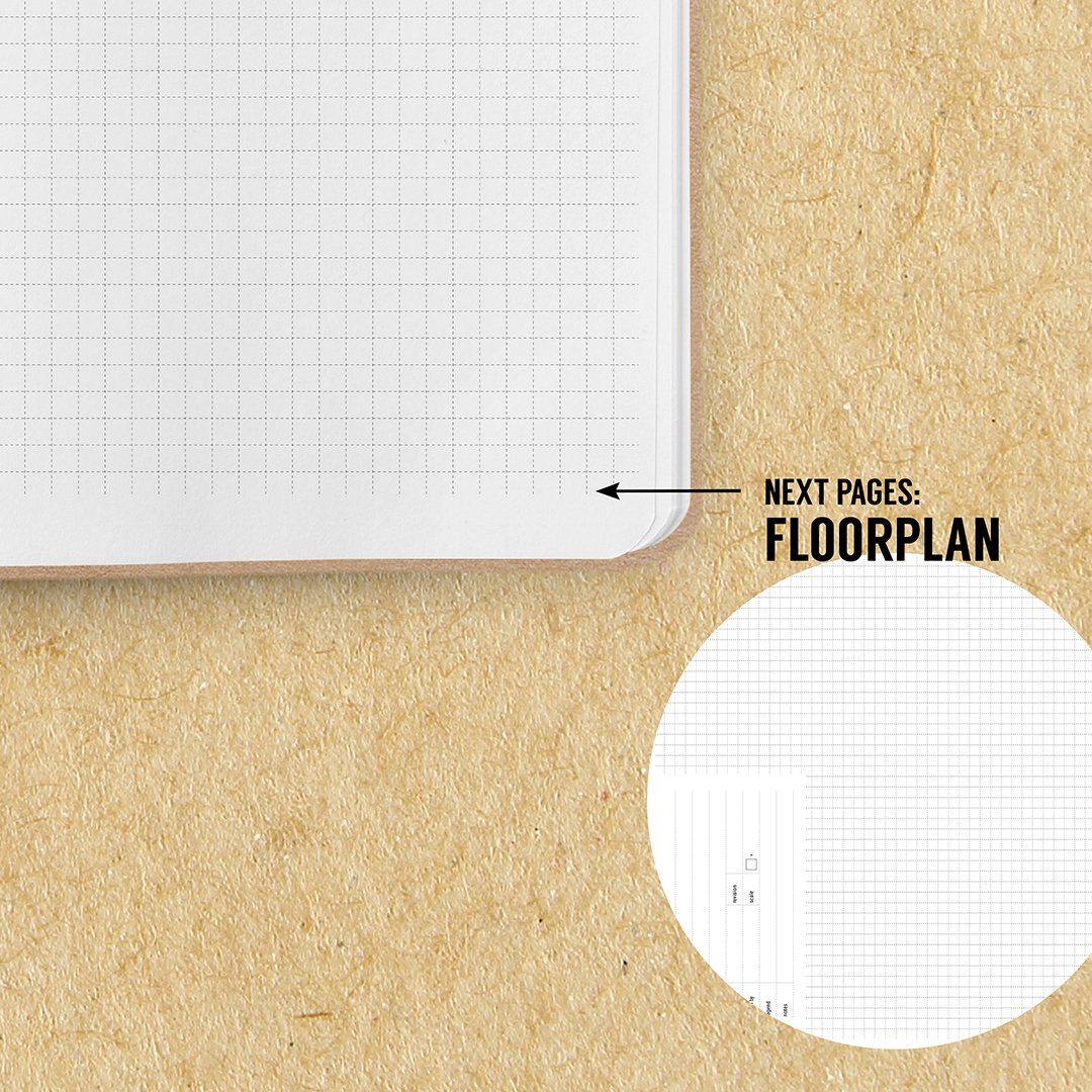 Cuaderno de papelería de diseño de interiores