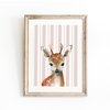 Hirsch Poster, Waldtiere Poster, Hirsch Druck, süßes Hirsch Poster, Mädchenzimmer Poster, Mädchen Kinderzimmer Kunstdruck, Mädchenzimmer