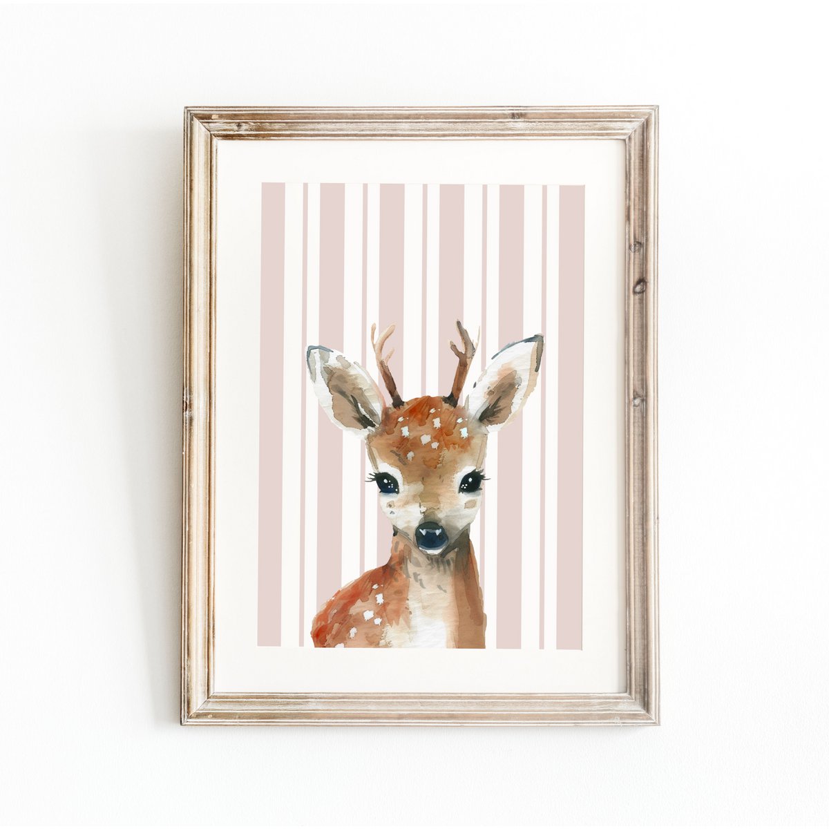 Deer poster, woodland animals poster, deer print, cute deer poster, girls room poster, girls nursery art print, girls room