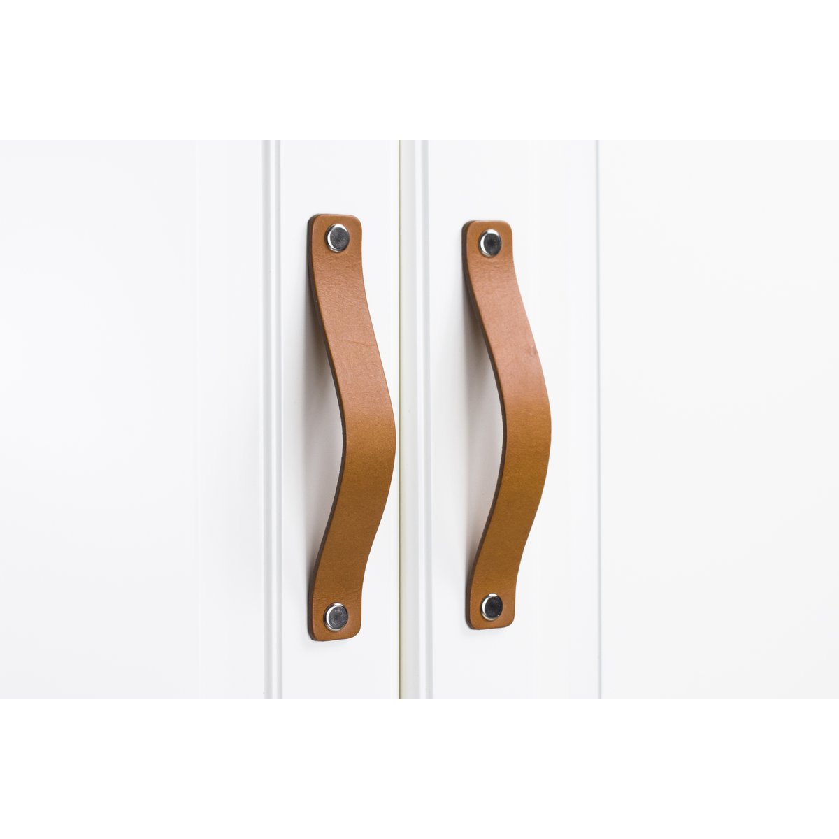 Leather furniture handles for hole spacing 128 mm