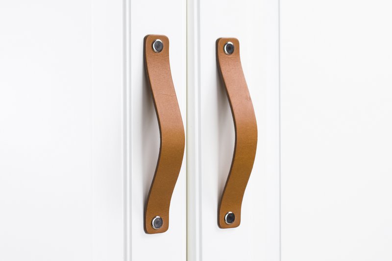 Leather furniture handles for hole spacing 128 mm