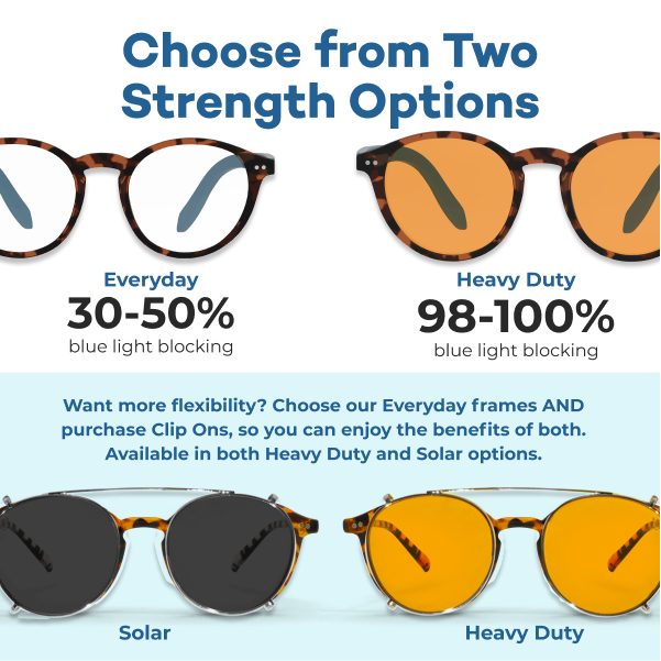 Lennon Blue Light Glasses - Everyday Lens (blå arm)