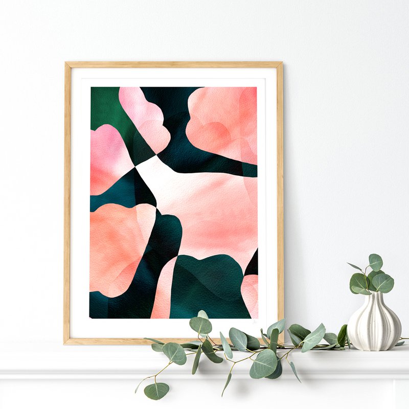 Watercolour Shells Abstract Art Print