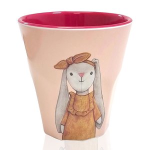 Melamine Becher pink "Hase Hedda"