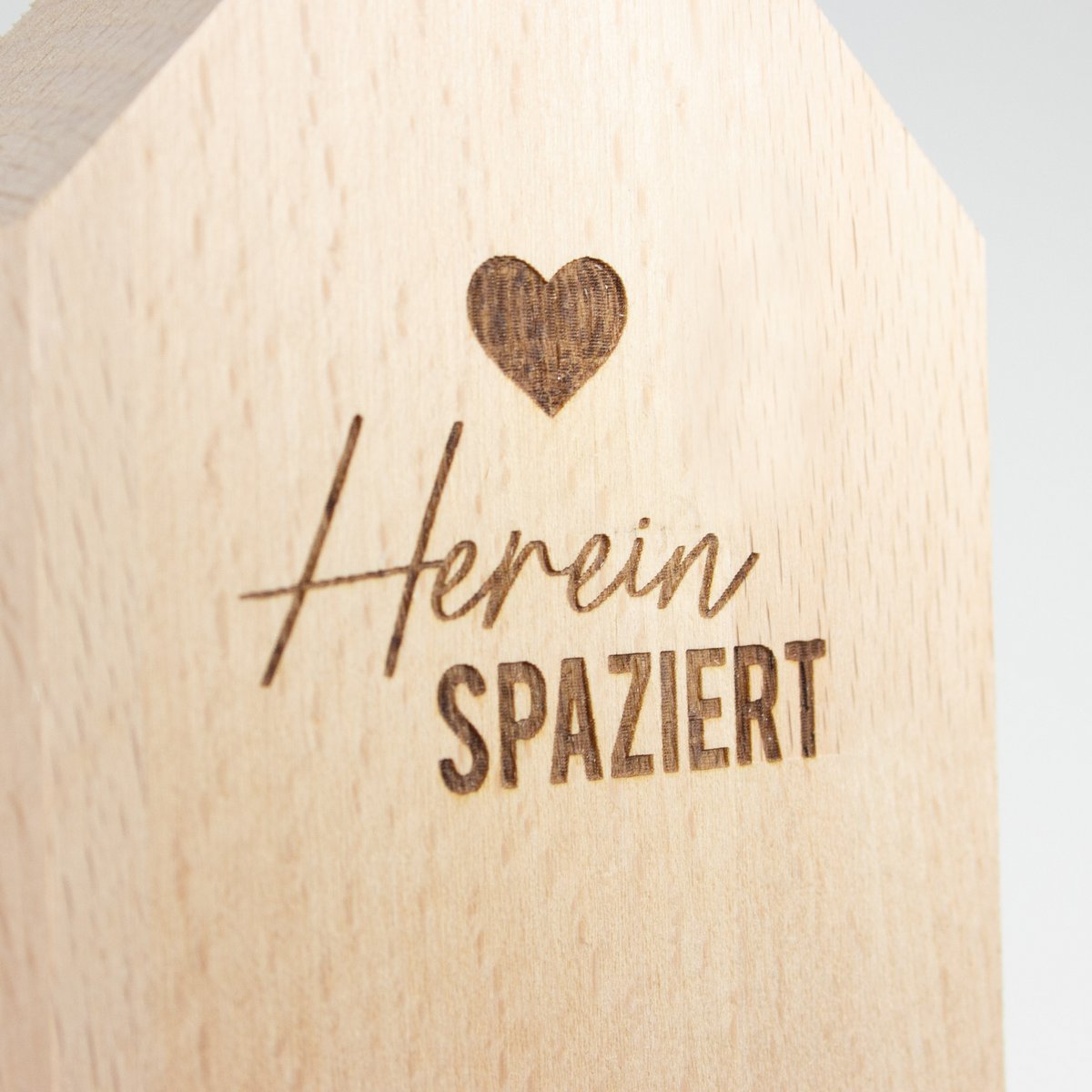 Groot decoratief houten huis gemaakt van duurzaam beukenhout