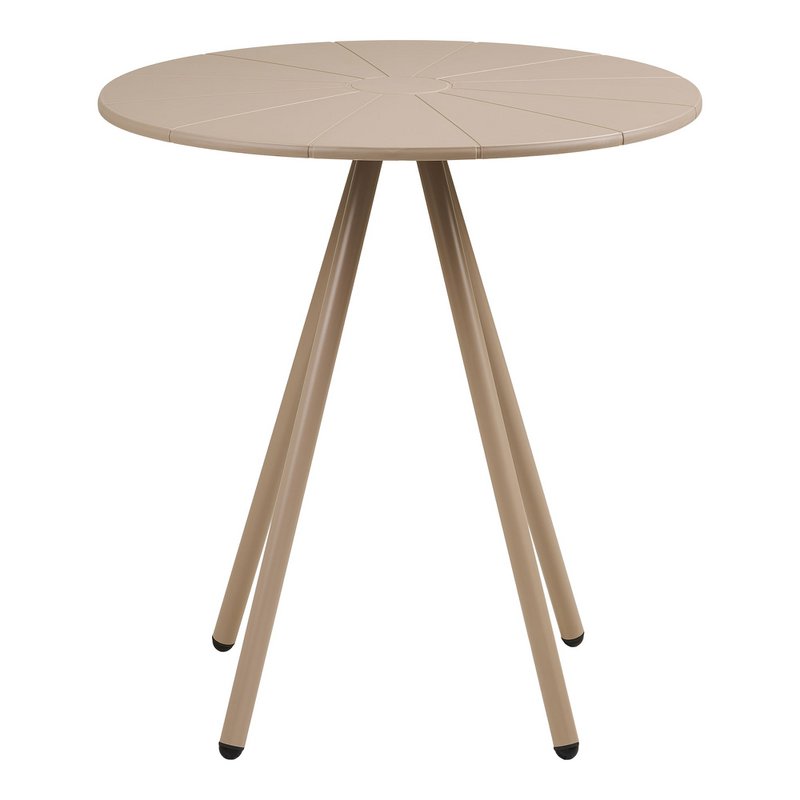 Barletta Bistro table, polypropylen/steel, taupe, ø70x73,5 cm