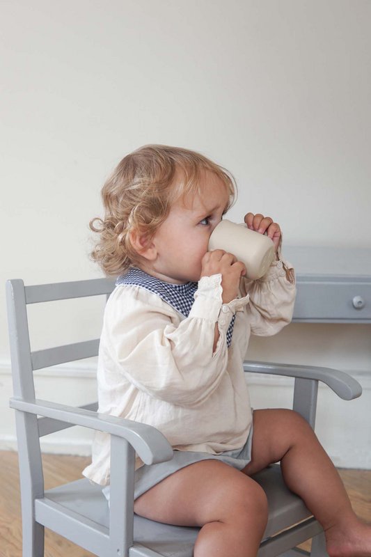 Sippy Cup in silicone - Beige ostrica