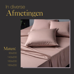 100% Cotton Satin Fitted Sheet Blush