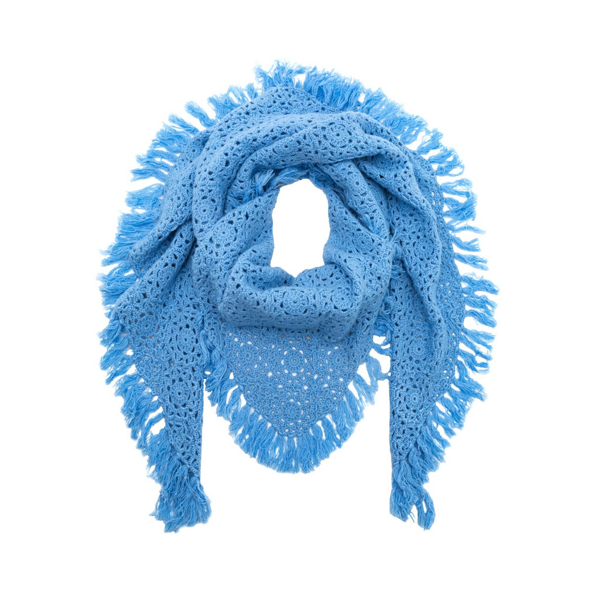 Cashmere scarf LA PAZ hand crocheted triangle