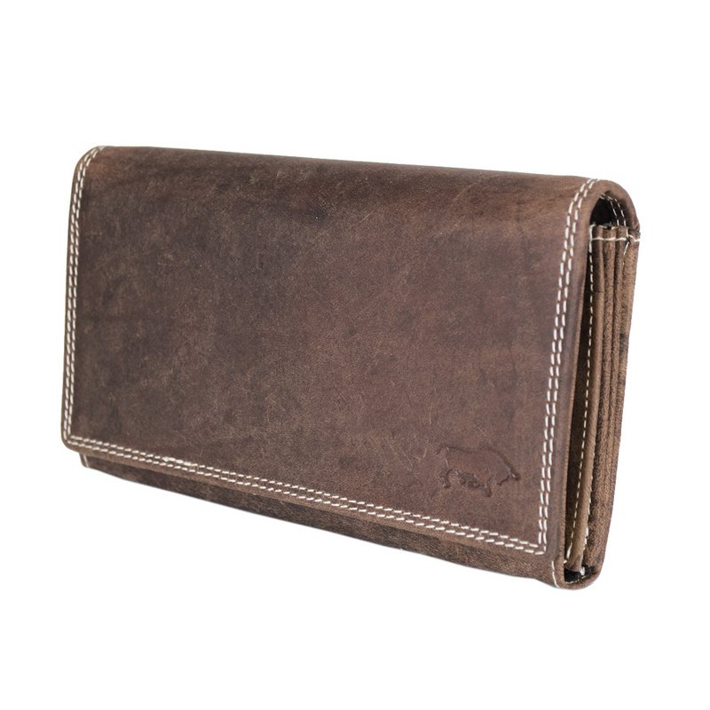 Large Buffalo Leather Wallet with Flap - 3 Colours - Arrigo