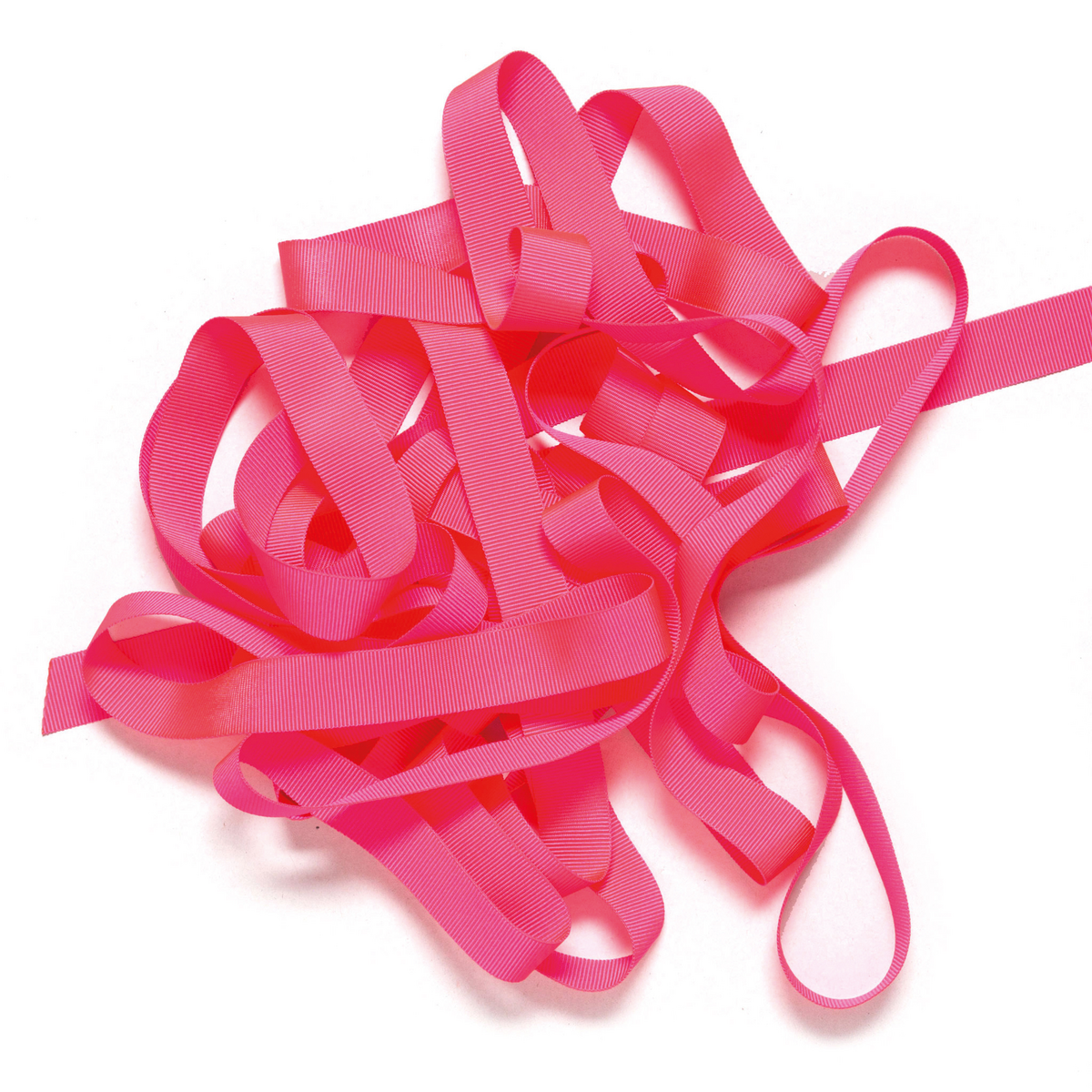 Cadeaulint neonroze, neonroze lint gemakkelijk te strikken, 16 mm x 5 m neon grosgrain lint voor het inpakken van cadeaus