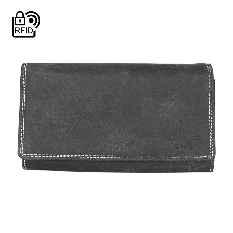 Large Buffalo Leather Wallet with Flap - 3 Colours - Arrigo