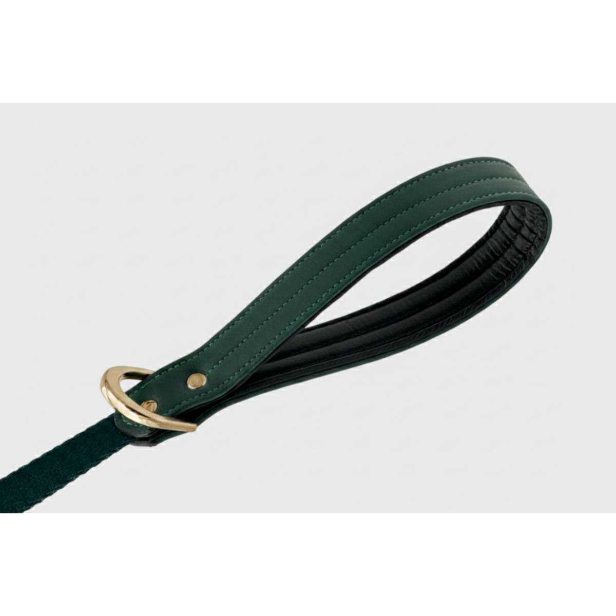 LAISSE CHURCHILL. Vert Sapin – Laisse chien cuir vegan