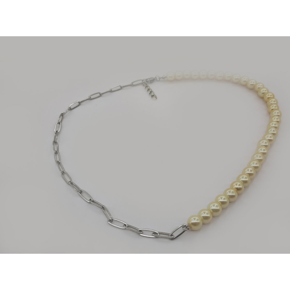 #67 Parel schakel ketting 