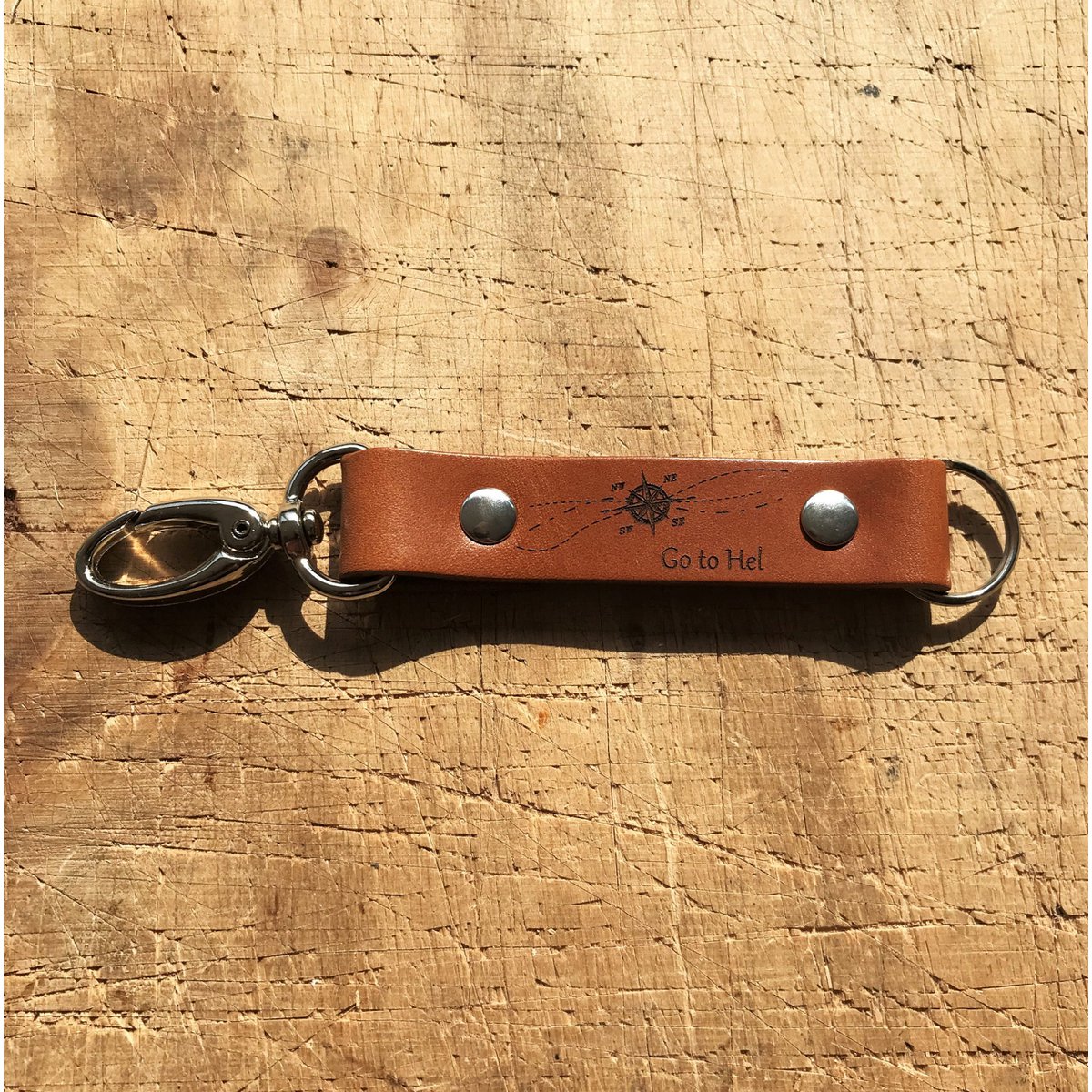 Custom trigger snap leather key fobs with your logo engraved