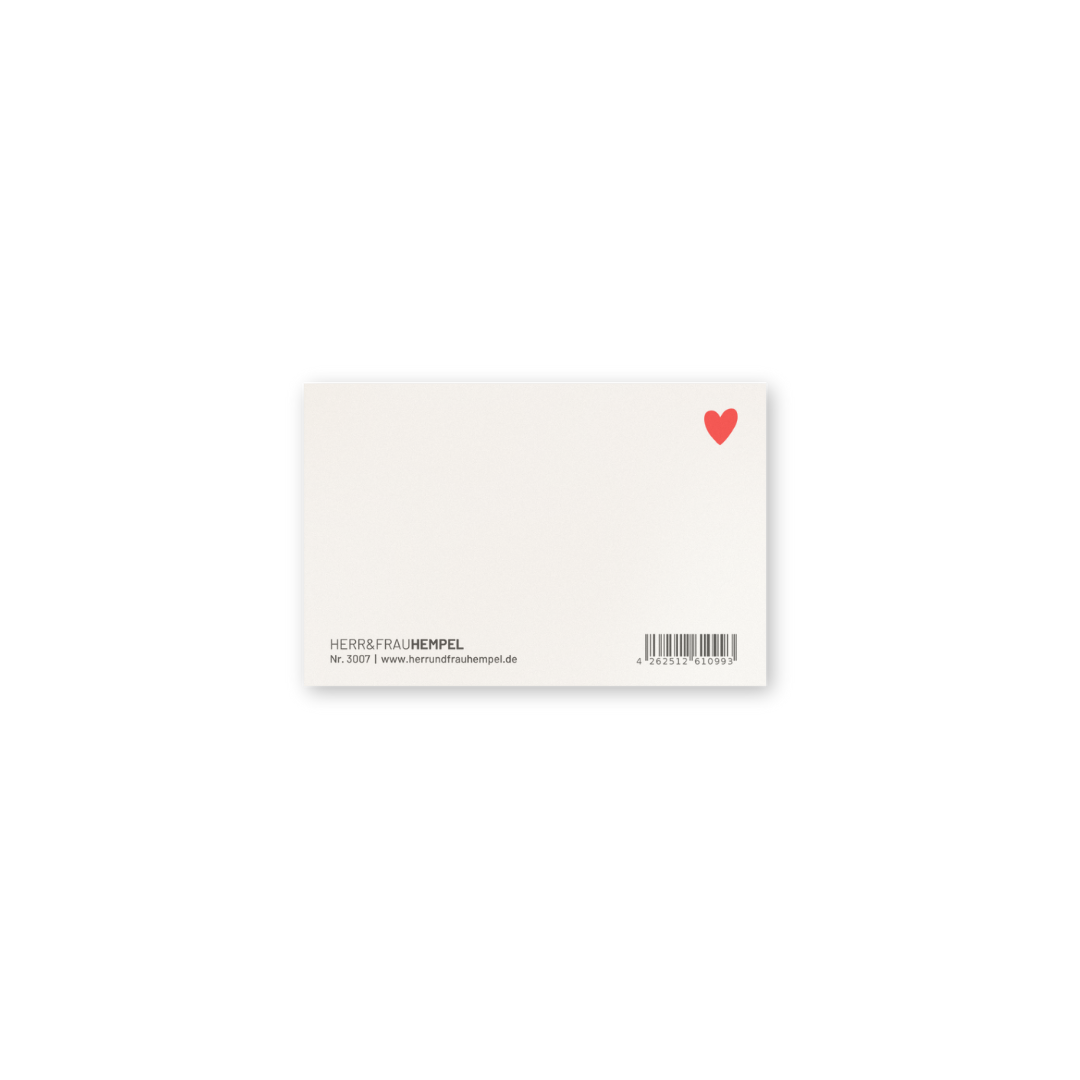 Mini-Postkarte - LIEBE rosa-rot
