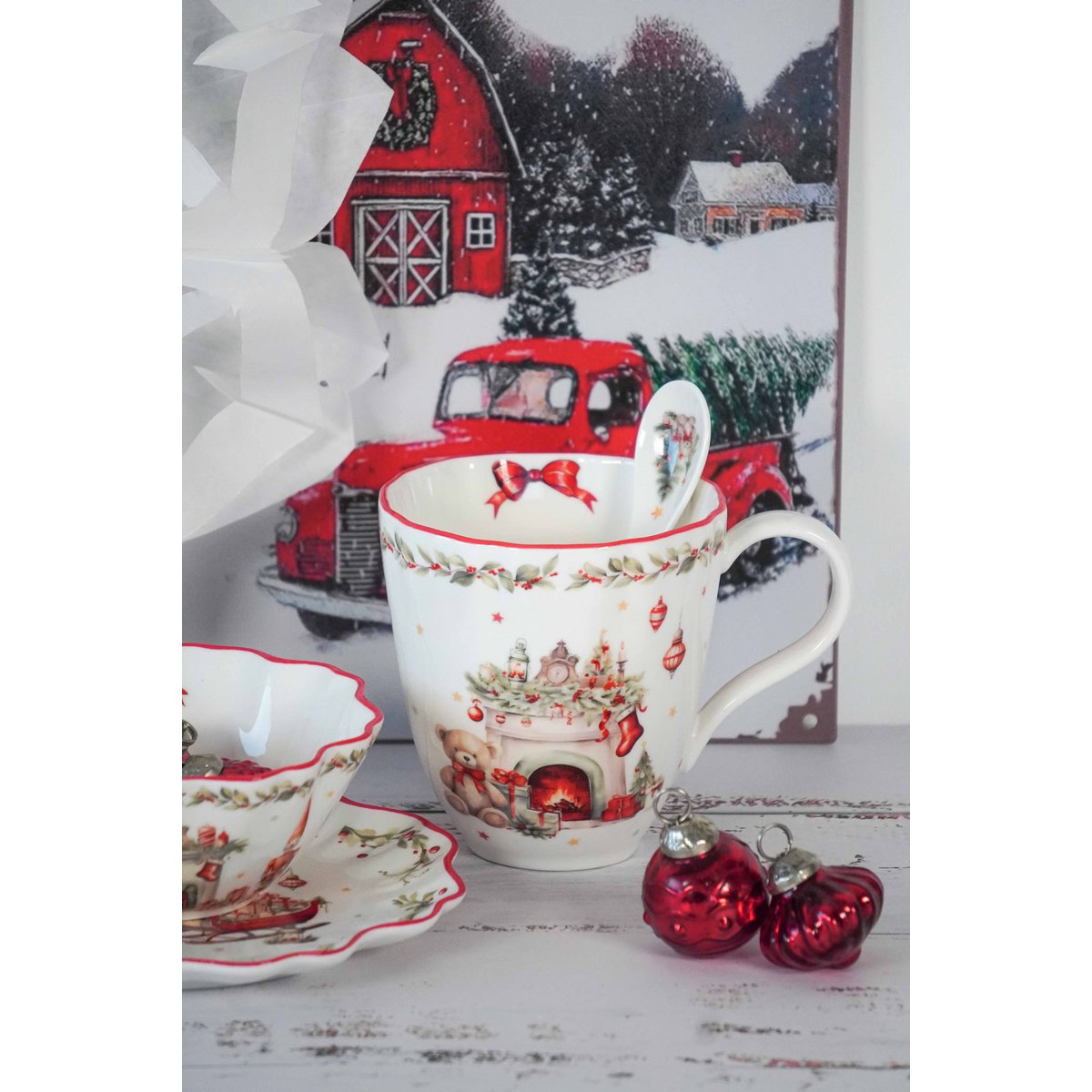 Porcelain mug Vintage Christmas 350 ml Isabelle Rose
