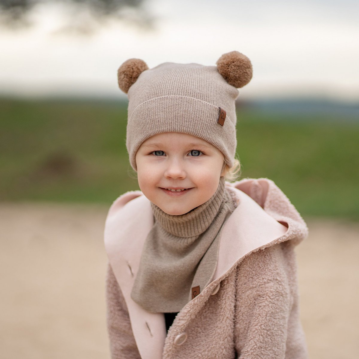 Babymuts voor kinderen, gebreid van merino en kasjmier