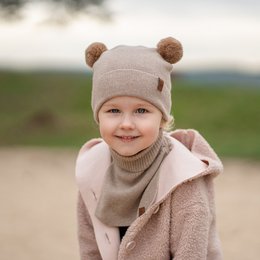 Babymuts voor kinderen, gebreid van merino en kasjmier