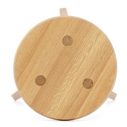 Eleganter Hocker »Lia« aus Eichenholz in Honigoptik veredelt