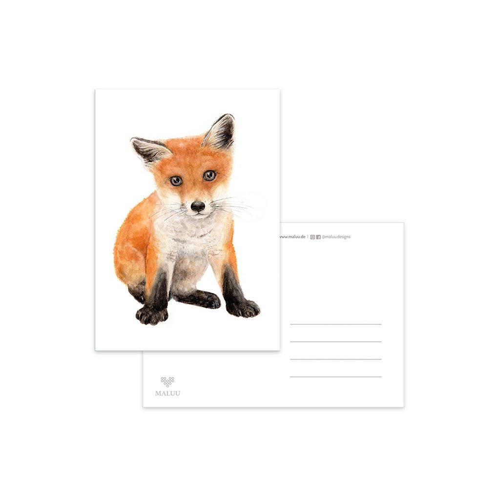 Postcard Red Fox