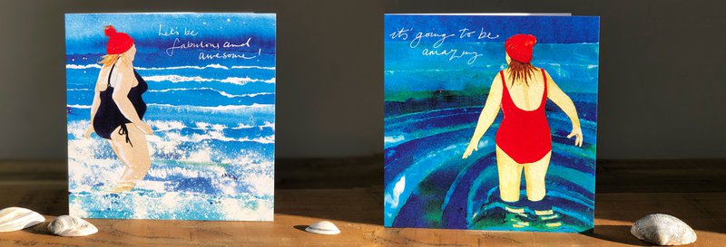 Wild Swimming Card (mujer dándose el paso)