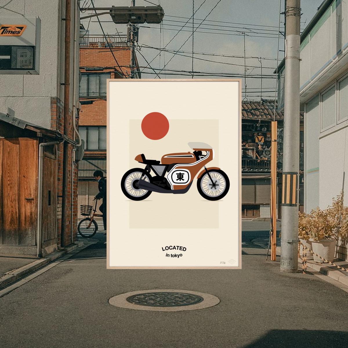 Poster "Honda Moto, Located in Tokyo" Limited edition art print | 30x40cm
