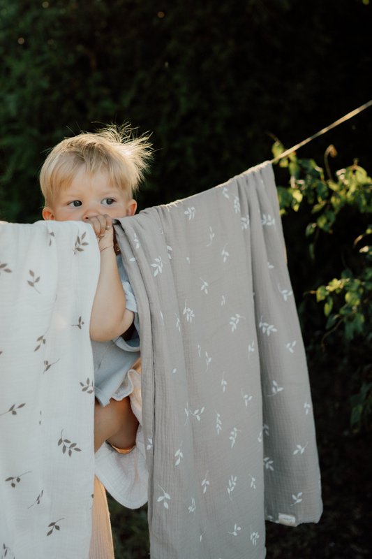 Tisu Baby Bettwäsche Cover & Kissenbezug, beige Blätter