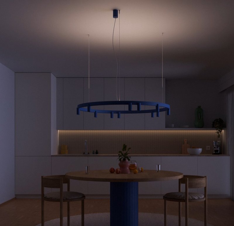 Suspension FOURTY ROUND VII LED Terre cuite