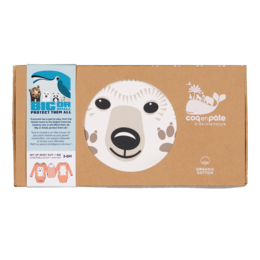 Long Sleeve Bodysuit & Bib Set | Organic cotton |Polar bear | Birth gift