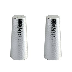 Harted silver salt and pepper